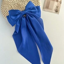 1pc Ladies' Elegant Oversized Bowknot Hair Clip Ribbon Satin Bow Barrette With Spring Clasp For Fixing Hair Bun Casual - Multicolor - View 22