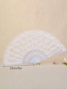 Lace Fan For Dancing, Folding Hand Fan - Multicolor - View 2