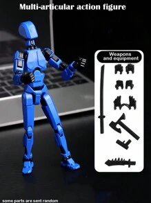 13 Joints Movable Action Figure Doll Model Robot Building Blocks Toy, 13 Joints Movable 3D Toy Dog DIY Assembly Toy, 360 Degree Flexible Joints