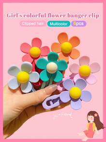 2/4/5/6/10/20/25 Stück bunte hübsche Blumen Haarclips & Scrunchies