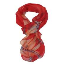 Long Chiffon Sheer Scarf Gradient Shaded Colors Lightweight Scarf For Womens