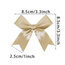 50入組大型織帶蝴蝶結，金色緞帶尾巴蝴蝶結，用於禮物包裝、派對裝飾、混色可愛蝴蝶結用於蛋糕、爆米花、糖果和禮品包裝