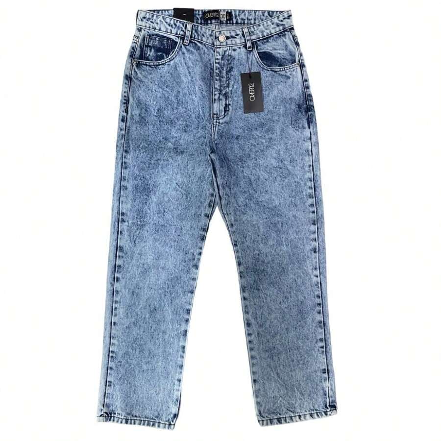 Over12 Baggy jeans de mezclilla basico lavado azul claro - Lavado ligero - Ver 1