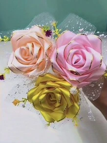 25 Yards Satin Ribbon Roll - Vibrant Single-Sided Satin Ribbon, Suitable For Gift Wrapping, Holiday Decorations, And Hair Accessory Making - Multicolor - View 3