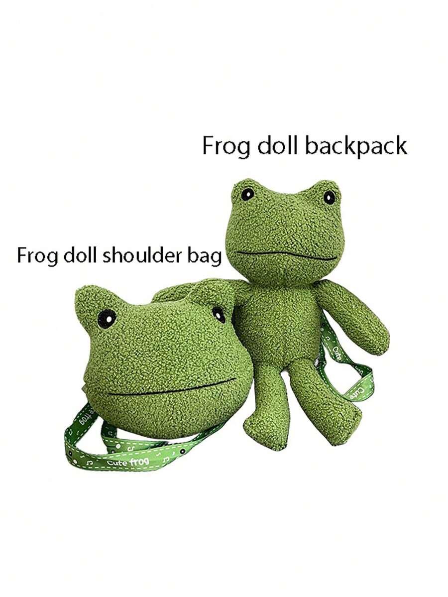 1pc Frog Plush Shoulder Bag - Multicolor - View 1