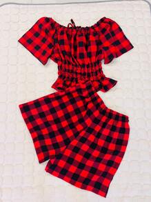 Women Two-Piece Outfits - 紅色 - 查看 2