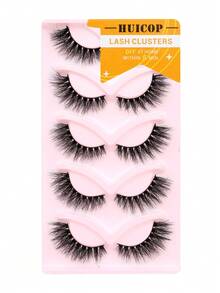 5 对猫眼睫毛透明带自然蓬松假睫毛狐狸眼睫毛尾部加长睫毛仿貂皮睫毛化妆延长睫毛 - 自然纖長款 - 查看 6