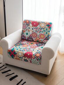 1 pieza Cubre sofá elástico en estilo Bohemio de seda de leche, protector de sofá, cubierta de sofá a prueba de polvo y anti-rayones para decoración del hogar, todas las temporadas - Rosa - Ver 6