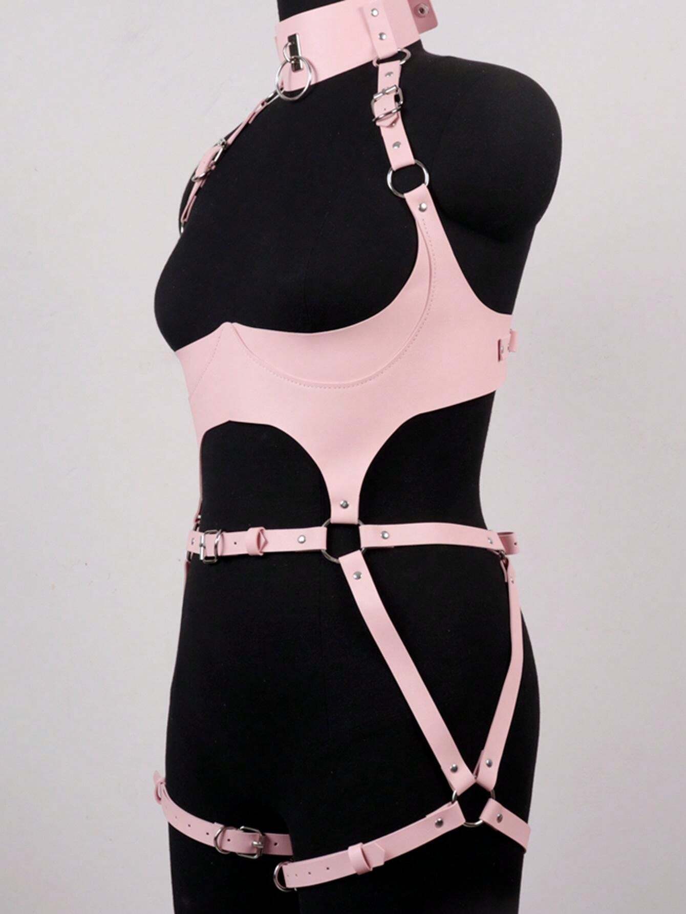 Cintura Punk Gothic A Catena In Pelle PU | Regolabile Vita 68-85 Cm Con Anelli Metallici Per Donne - 3