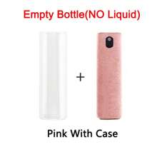 1pc 2 In 1 Microfiber Screen Cleaner Suitable For Mobile Phones, Computers, TV Navigation, Etc. Keep Your Mobile Phone Screen Clean As New(5 Colors Can Choose,Empty Bottle,Not Included Liquid)
