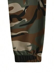 Pantalón de carga de utilidad para hombre, con diseño de camuflaje multibolsillos, pantalones informales para exterior de moda