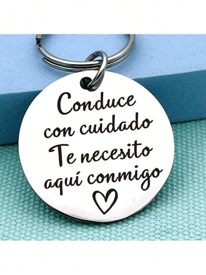 1 pieza Llavero de conducción español, Día del Padre/Novio/Esposo/Día de San Valentín, Conductor para Mujeres/Hombres, Accesorios de coche de estilo callejero de San Valentín, Accesorio de bolso, Letra de escuela, Accesorios góticos lindos Y2k Halloween, Ideas de regalo del Día del Maestro, Navidad, Accesorios de bolso, Cordones con soporte para identificación, Accesorios de coche, Encantos de bolso