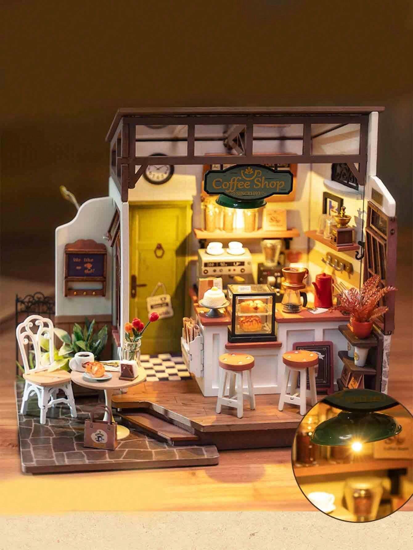 Rolife NO.17 Coffee Dollhouse/Emily's Flower Shop DIY Miniature House