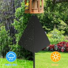 Squirrel Baffle 14 Inch Plastic Squirrel Baffles For Bird Feeders Outside Pole Mount Squirrel Stopper Reusable Bird House Guard For Outdoor Squirrels Raccoons And Rodents - Black - View 2