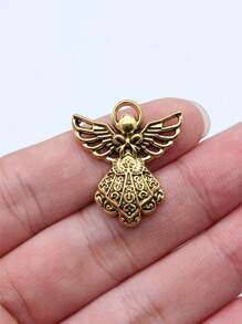 10 piezas de 26x23mm (1.02x0.91 pulgadas) Colgantes de ángel para hacer joyas DIY, collares, llaveros, cadenas de teléfono, pulseras y accesorios de manualidades