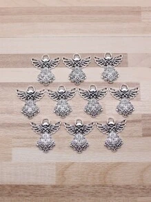 10 piezas de 26x23mm (1.02x0.91 pulgadas) Colgantes de ángel para hacer joyas DIY, collares, llaveros, cadenas de teléfono, pulseras y accesorios de manualidades
