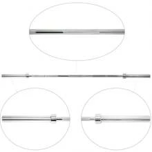 Barra Semi Olimpica Profesional Crossfit 700 Lbs 15 Kg Gym Pesas 2.2 M Gimnasio - Plateado - Ver 4