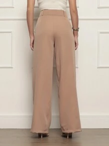 Women Pants - 杏色 - 查看 2