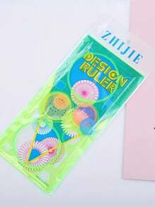 1/2 pezzi Righello geometrico multifunzione a spirale, strumento per disegno e apprendimento artistico, colore casuale