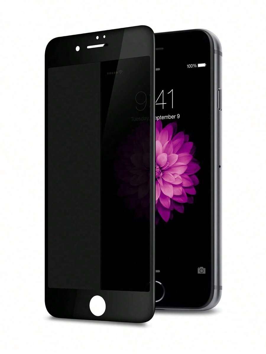 2 piezas Mica Privacidad Templado Cristal Para iPhone 7/8/se 2020 - Negro - Ver 1