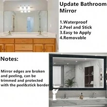 黑色木紋壁紙邊框裝飾貼紙，可拆式PVC防水牆窗貼紙，修復膠帶，耐用多用途黏貼補丁，適用於家具，地板，櫥櫃，窗戶，門，房車，家居裝飾和DIY項目。 - 彩色 - 查看 5