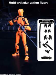 13 Joints Movable Action Figure Doll Model Robot Building Blocks Toy, 13 Joints Movable 3D Toy Dog DIY Assembly Toy, 360 Degree Flexible Joints