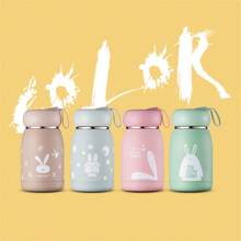 10.8oz/320ml High Quality Stainless Steel Double Wall Vacuum Insulated Tumbler, Cute Cartoon Design, Creative Mini Size, Suitable For Couples, Office, Restaurant, Outdoors, School, Birthday, Mother's Day, Holiday Gift - Multicolor - View 3