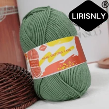 Hilo de lana seleccionado manualmente Lirisnly, 100% acrílico con brillo, colores brillantes, suave para la piel, transpirable y cómodo, ideal para tejer bufandas, sombreros, suéteres, abrigos y manualidades DIY.