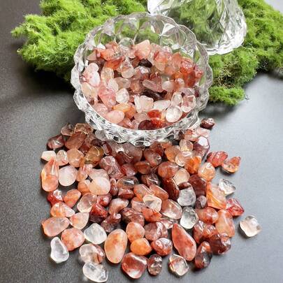 100g/0.22lb Natural Red Resin Gravel, Aquarium Substrate, Mini Crystal Stones, Alxa Agate Crystals To Add Natural Flavor To Your Aquarium, Small Aquascaping Stones For Indoor Decor