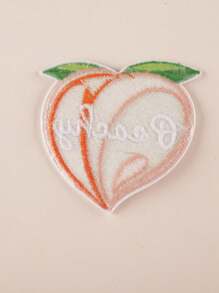 1 pieza de parche de tela bordado con durazno inglés para ropa DIY, pantalones, sombreros, bolsas, zapatos, fundas de teléfono, ideal para decoración y reparación de ropa - Multicolor - Ver 5