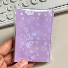 61x91mm 50 Unidades/pacote Mangas De Cartão, Mais Novos Cartões Postais Laser Coração Holo Sacos De Carga Superior De 3 Polegadas - Multicolorido - Ver 11