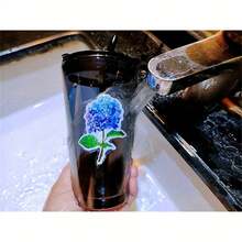 50片閃爍全息透明冷覆膜全息套膜4.1x2.9英寸粘合膠膜，適用於貼紙 - 彩色 - 查看 3