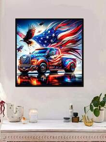 1 Bộ tranh kim cương 5D tự làm 30*30cm/11.8inx11.8in không khung, bao gồm các thiết kế Sói, Bướm, Mèo, Đại bàng, Chó, Cờ, Xe hơi và Đại bàng. Full Khoan Kim Cương Nghệ Thuật Thêu Chữ Thập Hình Ảnh, Tranh Kim Cương Tác Phẩm Nghệ Thuật Cho Thủ Công Và Trang Trí Tường, Món Quà Bất Ngờ - Nhiều màu - Xem 6