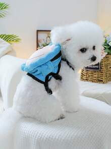 1pc Pet Backpack For Small Dogs Like Toy Poodle, Chihuahua - Blue - Blue - View 1