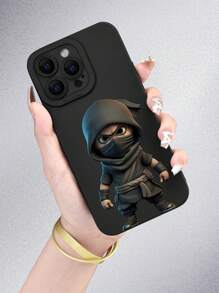 1 Stück schwarze TPU weiche Hülle mit Muster, matter Textur, voller Schutz gegen Staub und Wasser, kompatibel mit iPhone7/8/11/12/13/14/15/X/XR/Xs/Plus/Pro/Pro Max/SE3/Mini Serie