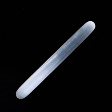 Baguette de massage en cristal de sélénite NORTHLANDZ de 6 pouces, cristaux blancs marocains de guérison pour le soulagement de l'anxiété, le yoga et la méditation, idéal pour les cadeaux et la décoration d'intérieur