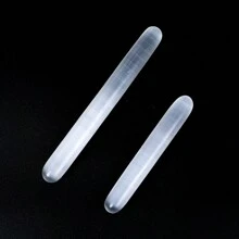 Baguette de massage en cristal de sélénite NORTHLANDZ de 6 pouces, cristaux blancs marocains de guérison pour le soulagement de l'anxiété, le yoga et la méditation, idéal pour les cadeaux et la décoration d'intérieur