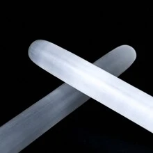 Baguette de massage en cristal de sélénite NORTHLANDZ de 6 pouces, cristaux blancs marocains de guérison pour le soulagement de l'anxiété, le yoga et la méditation, idéal pour les cadeaux et la décoration d'intérieur