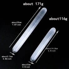 Baguette de massage en cristal de sélénite NORTHLANDZ de 6 pouces, cristaux blancs marocains de guérison pour le soulagement de l'anxiété, le yoga et la méditation, idéal pour les cadeaux et la décoration d'intérieur
