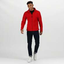 Regatta Mens Plain Micro Fleece Full Zip Jacket (Layer Lite) (Classic Red) - Classic Red - View 4