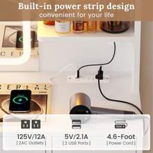 Vanity Table With Storage Drawers, Makeup Desk With Charging Station And LED Lighted Mirror, White