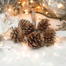 Kit 12 Christmas Pine Cones Decorative Pendants For Christmas Tree End Of Year Parties - Rỉ Nâu - Xem 1