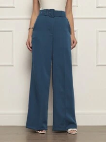 Women Pants - Teal Blue - View 3