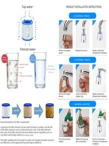 10pcs Faucet Water Filter Element Remove Chlorine Heavy Metals Filtered Showers Head Bath Filtration Purifier Soften Hard Water - Multicolor - View 2