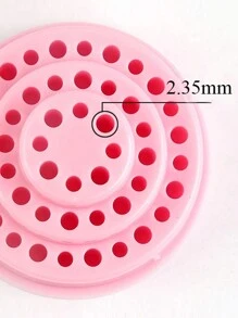 48-Slot Round Nail Drill Bit Storage Box, Empty Polishing Head Organizer, Manicure Accessories Tool - Multicolor - View 4