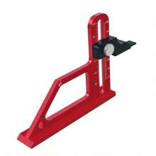 Adjustable Table Saw Depth Gauge 0-60mm With Metric & Inch NC Laser Scale -  Router Table Height Gauge Aluminum Alloy Measuring Gauge For Setting Up Blade Router Bits Height Woodworking Tools - Red - View 7