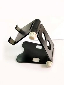 1 件黑色 ABS 材料可折叠手机和平板电脑支架，Slouchy Person 直播手机支架桌面支架 - 黑色 - 查看 9