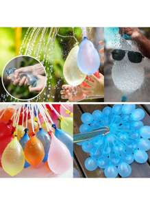 37pcs/111pcs/Pack Random Color Water Balloons, Quick-Fill Water Balloons For Water Fighting, Camping, Beach, Swimming Games