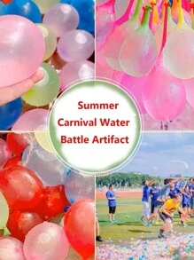 37pcs/111pcs/Pack Random Color Water Balloons, Quick-Fill Water Balloons For Water Fighting, Camping, Beach, Swimming Games
