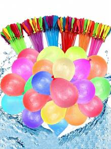 37pcs/111pcs/Pack Random Color Water Balloons, Quick-Fill Water Balloons For Water Fighting, Camping, Beach, Swimming Games